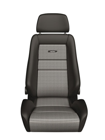 Recaro Classic LX Seat - Black Leather/Pepita Fabric - 088.00.0B25-01