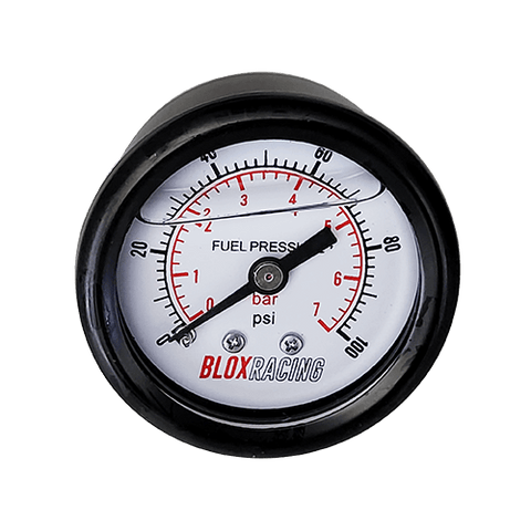 Blox Racing Liquid-Filled Fuel Pressure Gauge 0-100psi