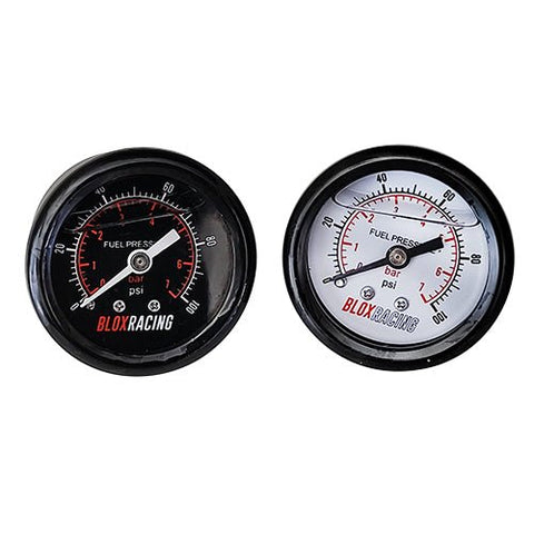 Blox Racing Liquid-Filled Fuel Pressure Gauge 0-100psi