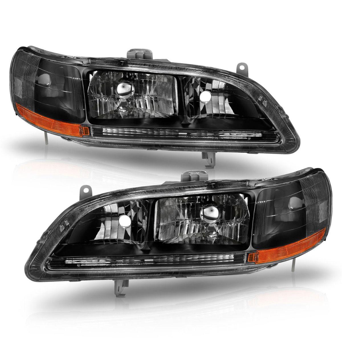 1998-2002 Honda Accord Headlights (Black Housing)