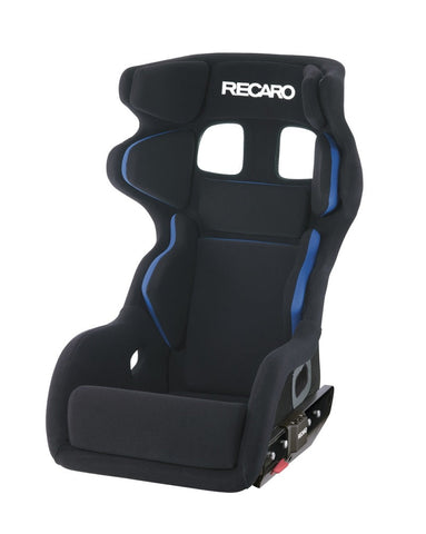 Recaro P1300 GT LW Lightweight Seat - Black Velour/White Logo - 071.87.0995-01