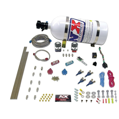 Nitrous Express 4 Cyl Alcohol Nitrous Kit (125-275HP) w/10lb Bottle