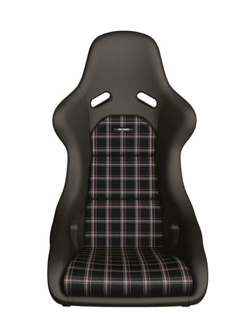 Recaro Classic Pole Position ABE Seat - Black Leather/Classic Checkered - 087.00.0B28-01