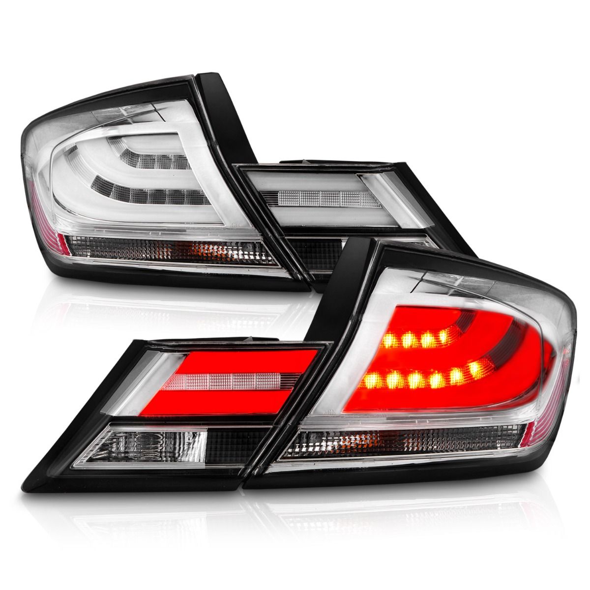 2013-2015 Honda Civic LED Taillights Chrome (excludes hybrid)