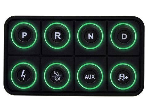 AEM EV 8 Button Keypad CAN Based Programmable Backlighting - 30-8400