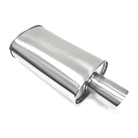 Blox Racing SL Sport Muffler w/Angled Tip  - 2.25" / 2.5" / 3.0"